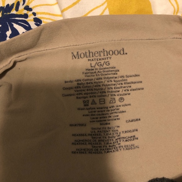 Gray capri-length Motherhood Maternity leggings - size L - Picture 2 of 3